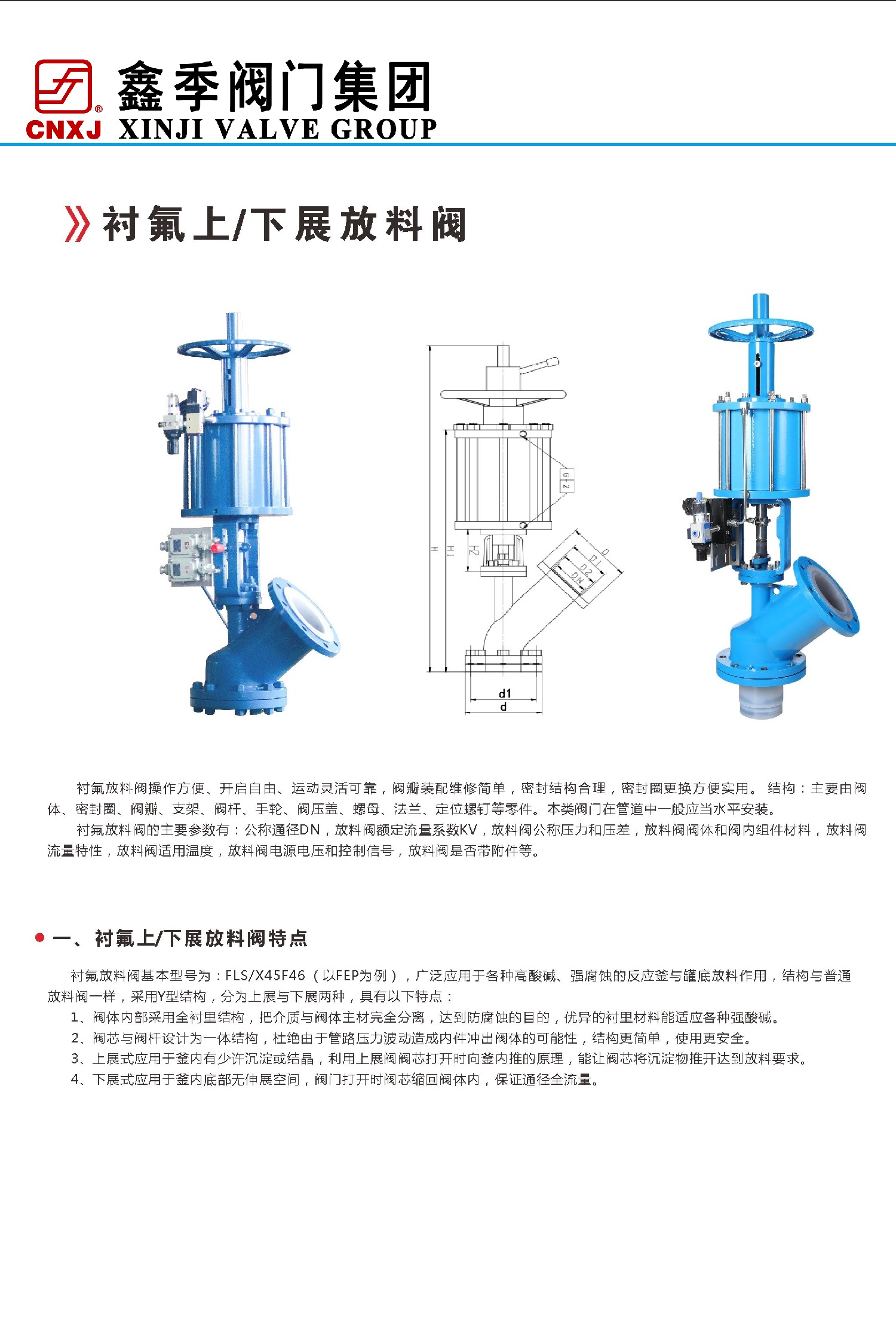 CNXJ衬氟上展放料阀FLS645F46与闸阀的对比与应用分析